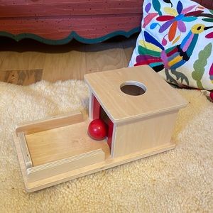 Wooden Montessori ball-hole- ramp game